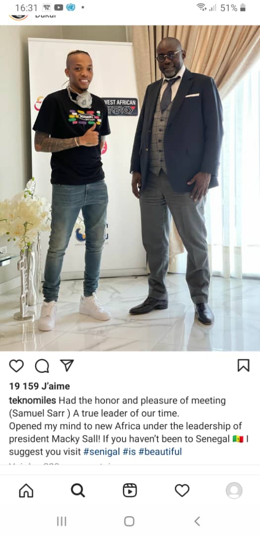 Tekno Miles au Sénégal: Le chanteur nigérian avec Samuel Sarr ou le leadership de Macky Sall