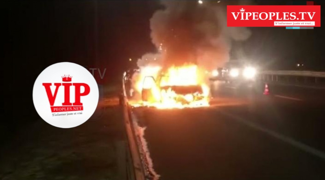 Urgent! Une voiture prend feu sur l'autoroute ..." Momoumako dagn mako abal