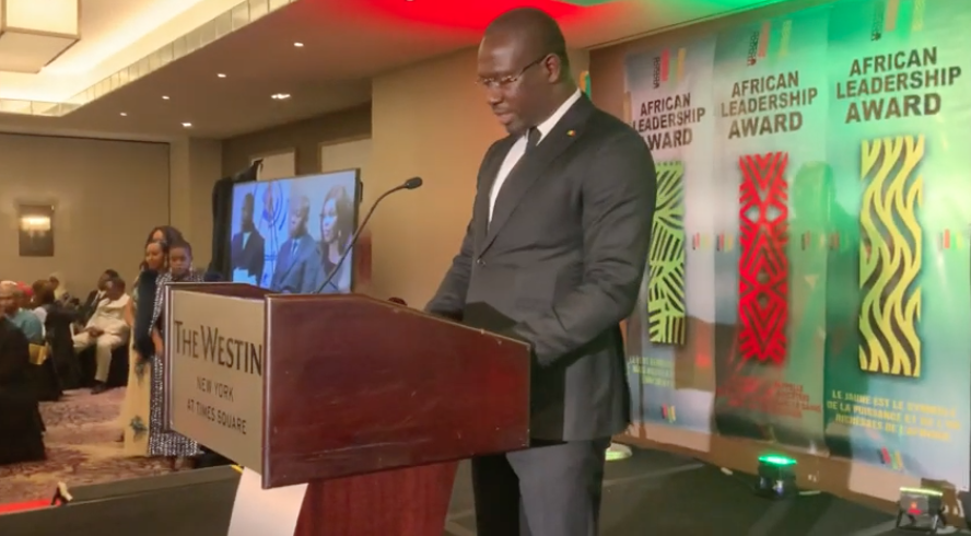 Discours du ministre Moise Sarr représentant de Macky Sall au AFRICAN LEADERSHIP AWARDS à New York