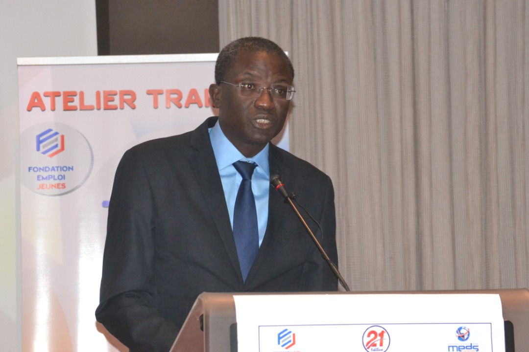 En images ouverture Atelier Training  forum du 1er emploi avec le président Mbagnick Diop du MEDS