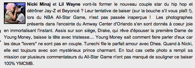 Nicki Minaj et Lili Wayne en couple 