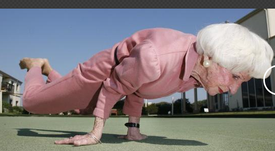 Une mamie de 97 ans accro au fitness Une mamie de 97 ans accro au fitness