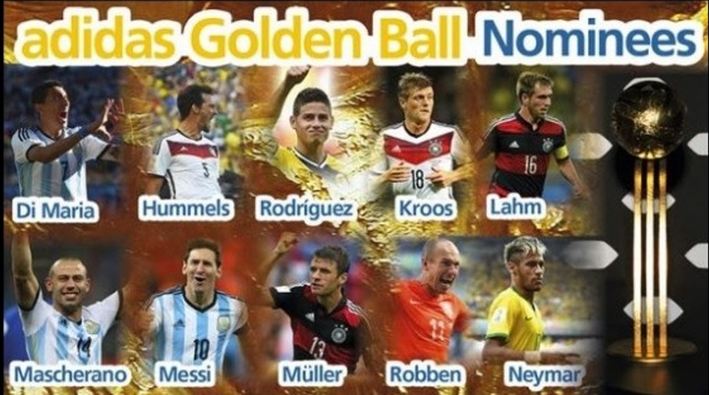 Coupe du monde 2014: la FIFA donne la liste des nominés du Ballon d’Or