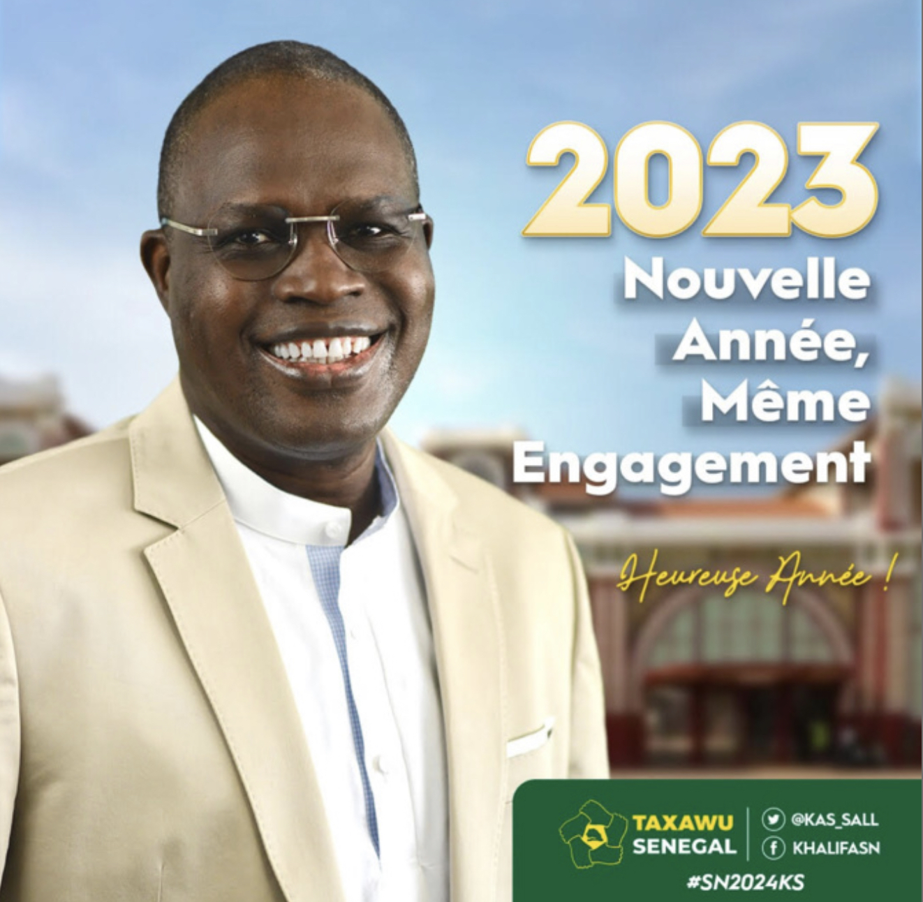 Taxawu Senegal : le message de nouvel an de son leader Khalifa Sall