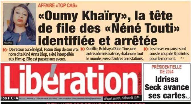 Affaire Top cas : La tête de file des "Néné Touti" arrêtée