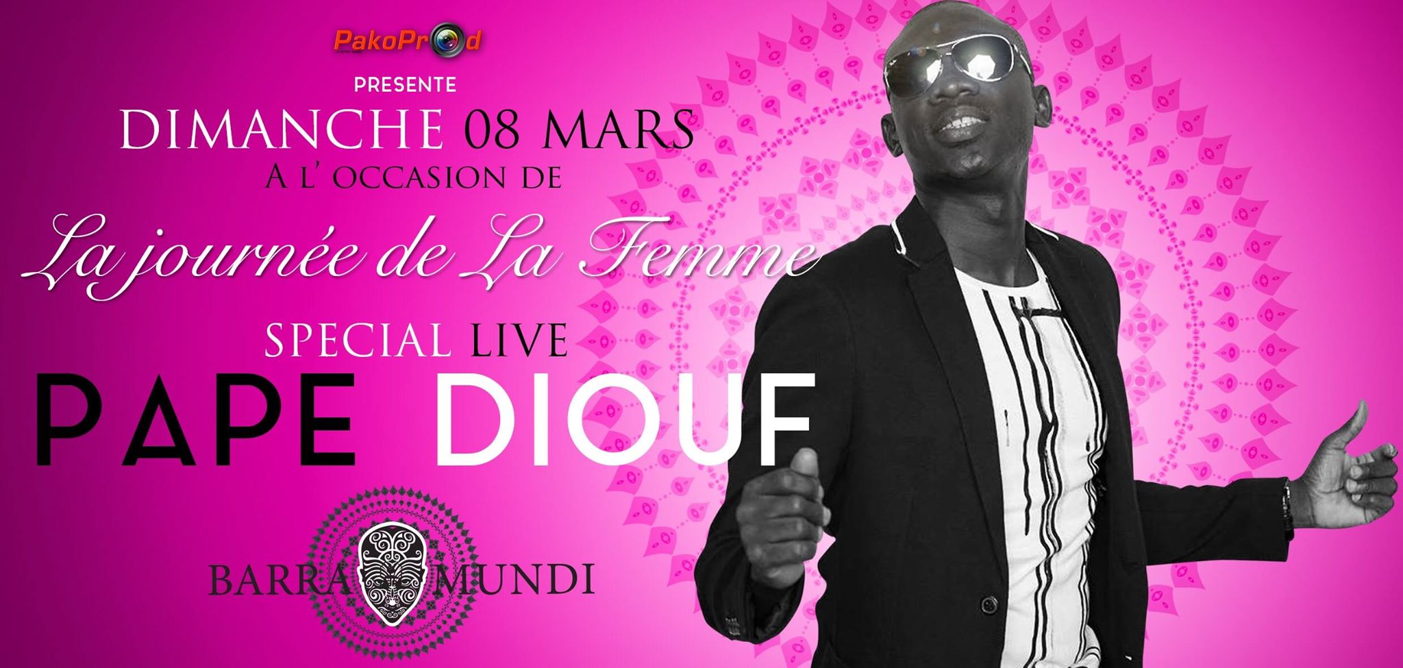 Derniére soirée avant le grand "Bégué", Pape Diouf & la génération consciente vous donne rendez-vous au Baramundi ce dimanche.