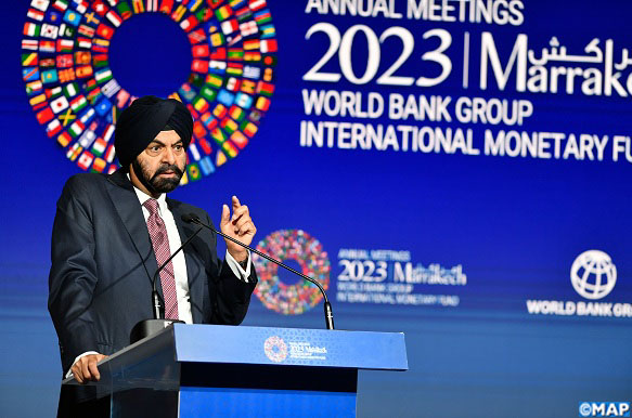 Ajay Banga pointe les missions de la Banque Mondiale face au réchauffement climatique à Marrakech, et revient sur leur importance