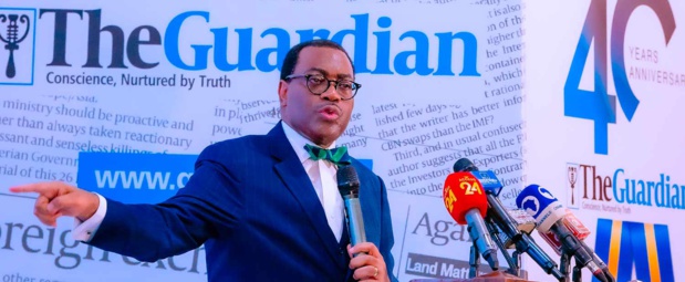 Le président de la Bad Akinwumi Adesina lors du 40e anniversaire du Guardian : « Si nous gérons bien nos ressources naturelles, l’Afrique n’a aucune raison d’être pauvre