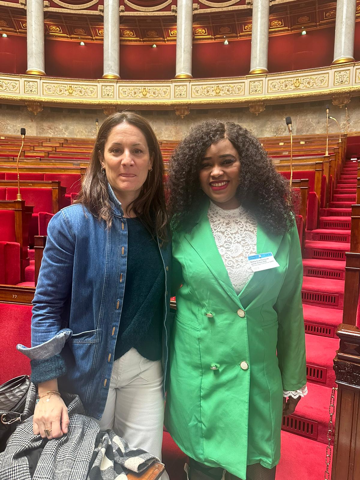 Présentation du premier "Bébé" de l'artiste chanteuse Guigui dans la littérature à l'Assemblée nationale Française.