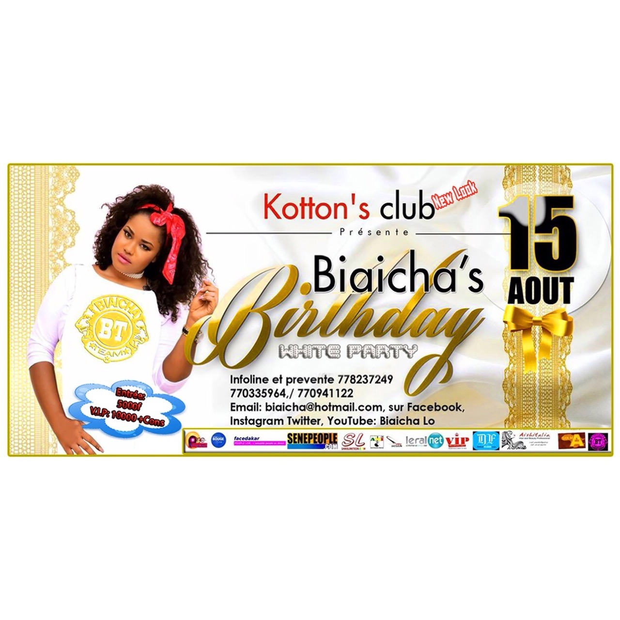 Première anniversaire de la starlette Biacha à Dakar au Kottons Club ce 15 Août.