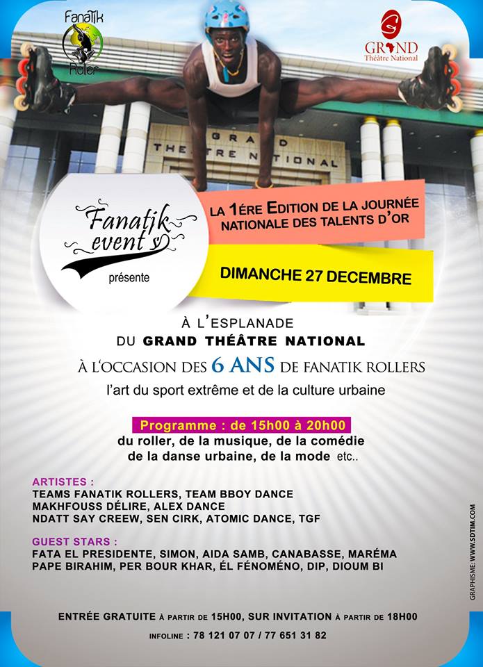 FANATIK EVENTS vous présente la première édition nationale des talents d'or ce 27 décembre au grand théâtre.