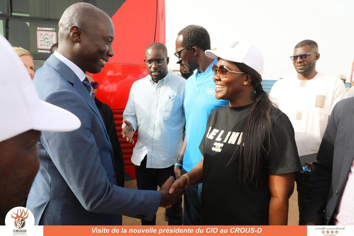 Visite de la présidente du CIO au Crous de Diamniadio, en prélude aux JOJ