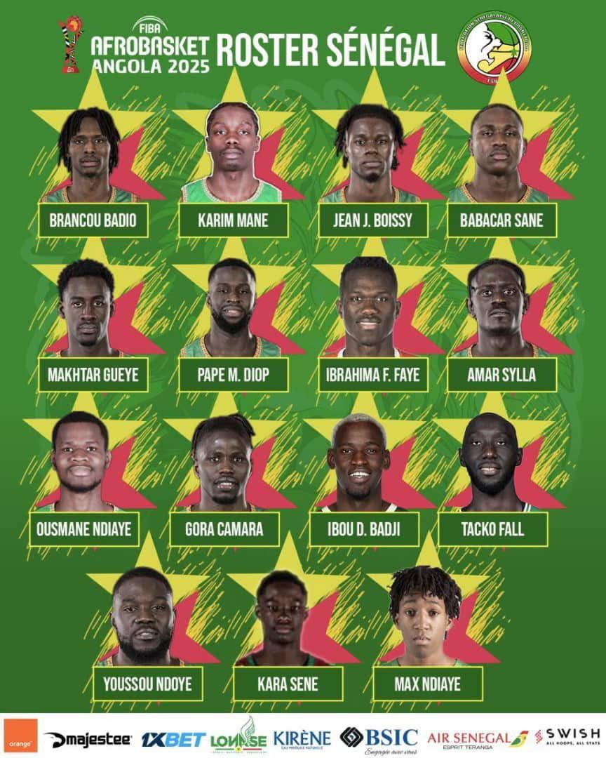 LISTE DES JOUEURS PRÉSÉLECTIONNÉS PAR L'ENTRAÎNEUR DESAGANA DIOP.