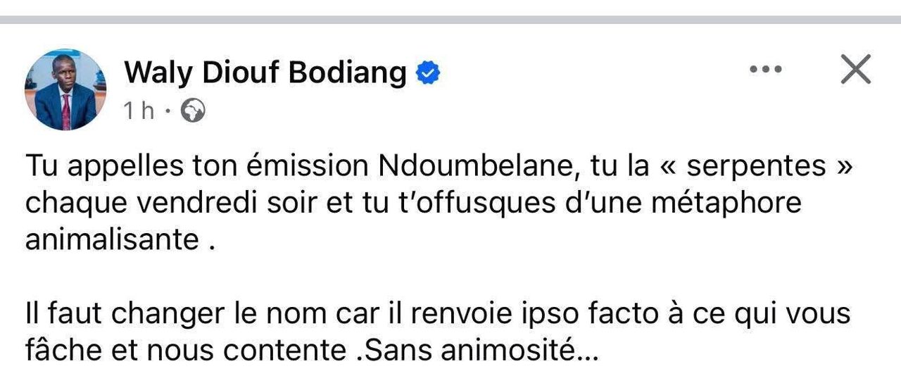 MOUHAMETH DIOP REMET ÇA AVEC L'ÂNE DE L'ENA