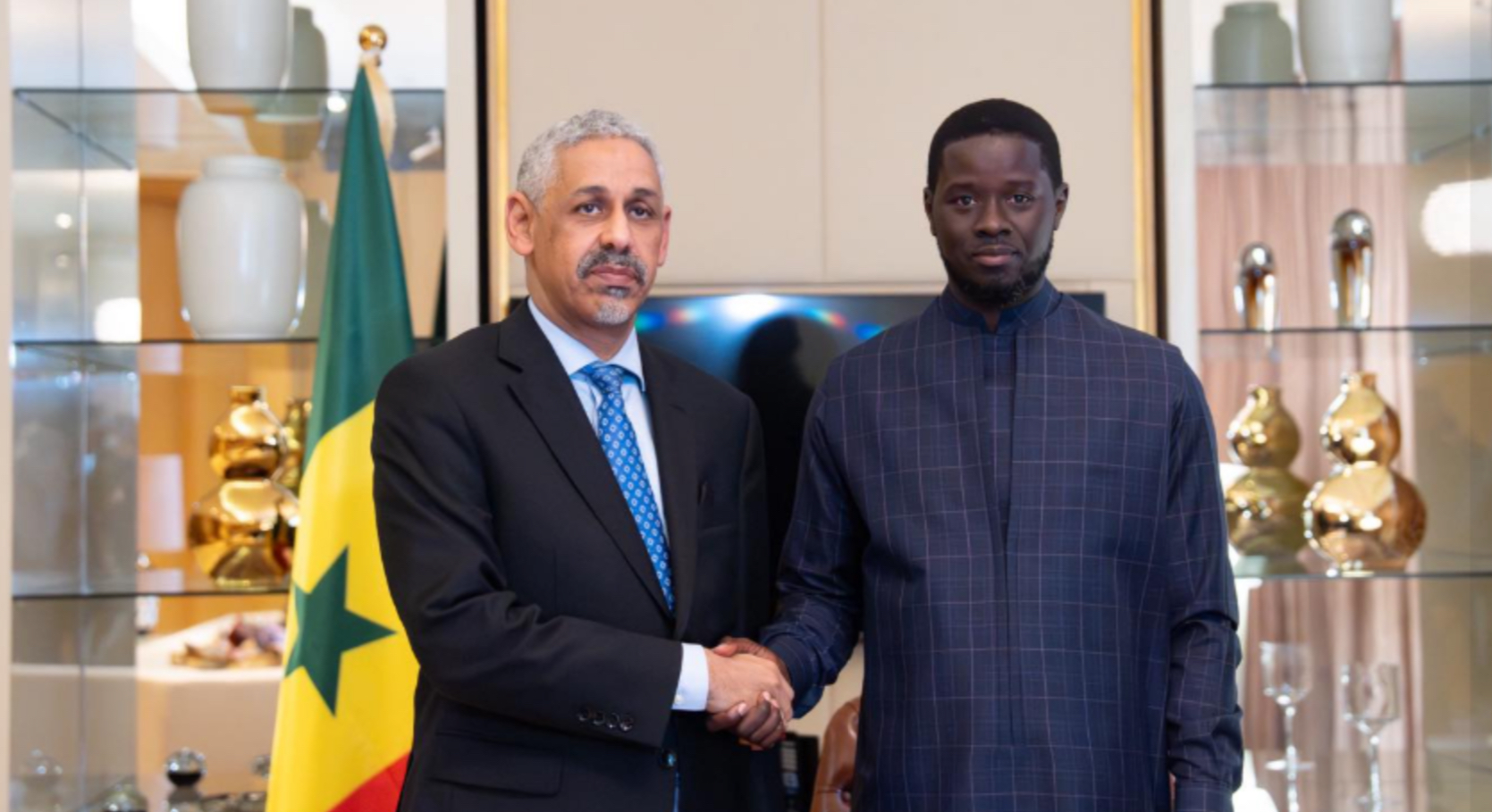 7ᵉ Sommet UA–UE à Luanda : le Président Bassirou Diomaye Diakhar Faye, a accordé une audience à Dr Sidi Ould Tah, Pdt de la BAD, cet après-midi