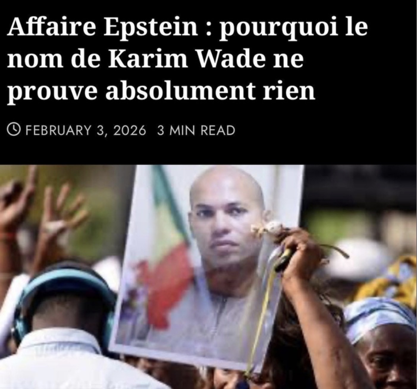 Affaire Epstein : Pourquoi le nom de Karim Wade ne prouve absolument rien ? Par Baba Aïdara, journaliste d’investigation