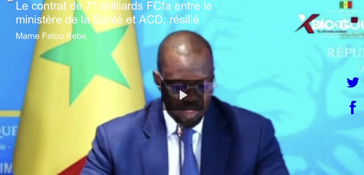 Le contrat de 71 milliards FCfa entre le ministère de la Santé et ACD, résilié