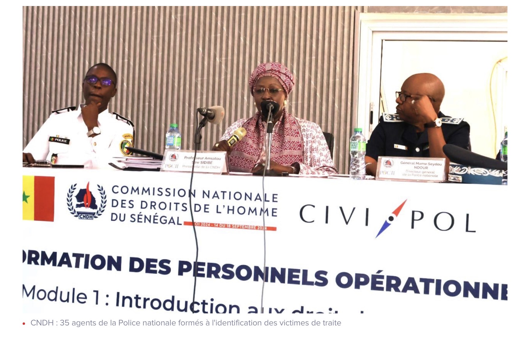 CNDH : 35 agents de la Police nationale formés à l'identification des victimes de traite