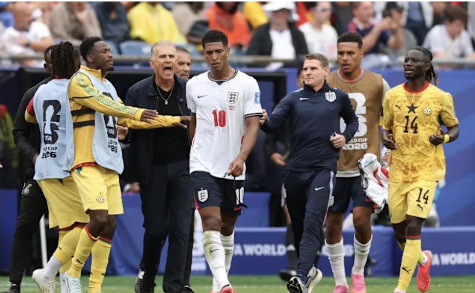 Angleterre-Ghana : grosse tension entre Jude Bellingham et Carlos Queiroz (vidéo)