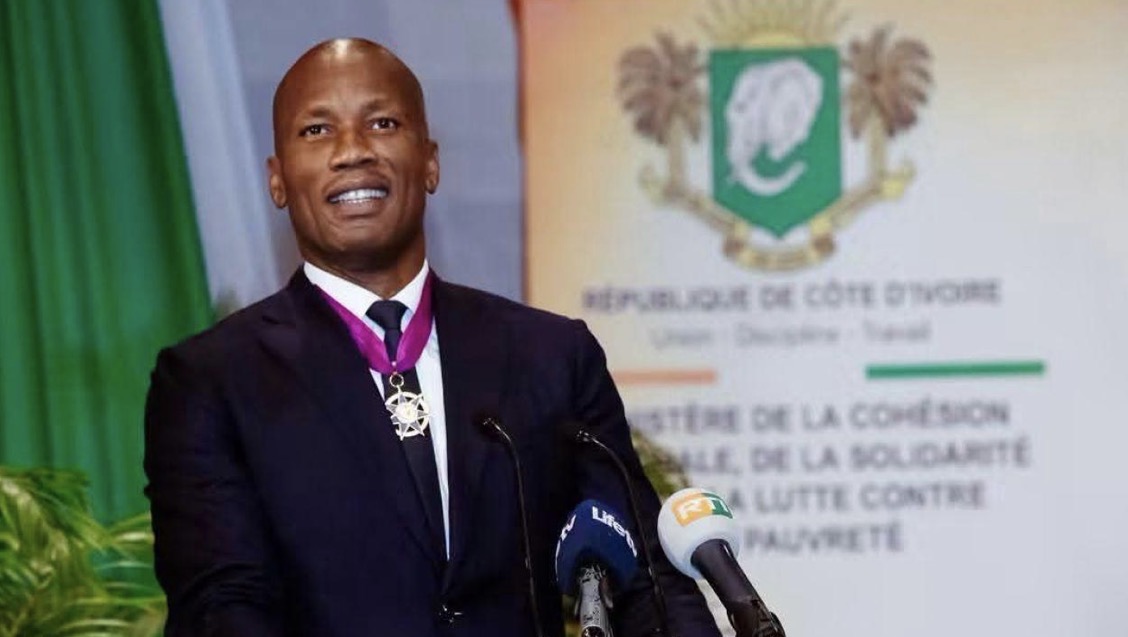 Côte d’Ivoire : Didier Drogba élevé au grade de Commandeur de l’Ordre du Mérite de la Solidarité