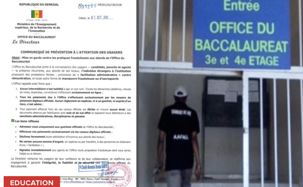 Prestations illicites, manœuvres frauduleuses, escroquerie… : l’alerte rouge de l’office du Bac