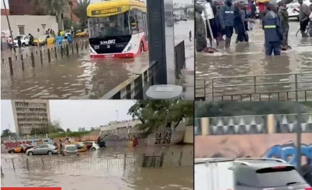 Inondations à Dakar : BRT, TER et Autoroute au ralenti après les fortes pluies