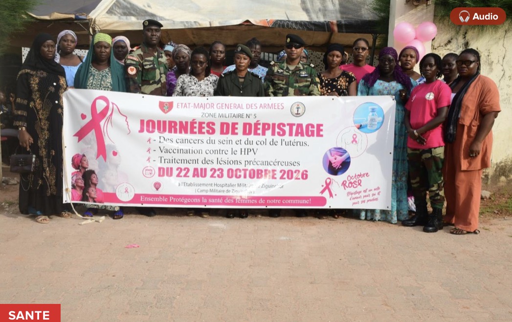 Lutte contre les cancers du sein et du col de l’utérus : 65 enfants vaccinés et 520 femmes dépistées à l’Hôpital militaire de Ziguinchor