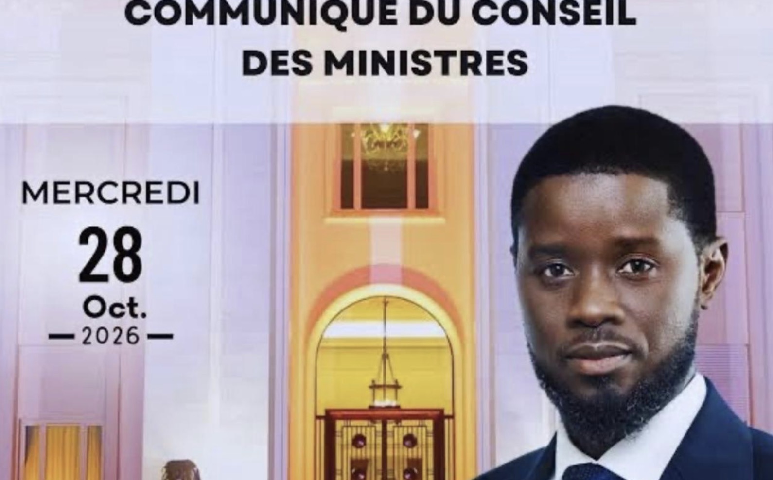 communiqué du Conseil des ministres du mercredi 28 octobre 2026