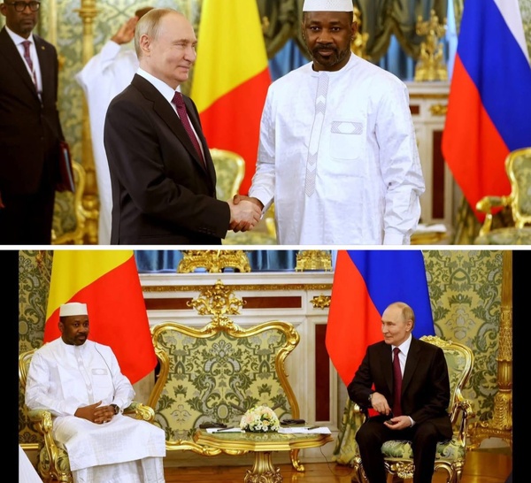 Moscou | 23 juin 2025 | Coopération  Le Président de la Transition, Son Excellence le Général d’Armée Assimi GOÏTA, a été reçu ce lundi au Kremlin par Son Excellence Vladimir POUTINE, Président de la Fédération de Russie.