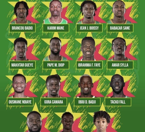 LISTE DES JOUEURS PRÉSÉLECTIONNÉS PAR L'ENTRAÎNEUR DESAGANA DIOP.