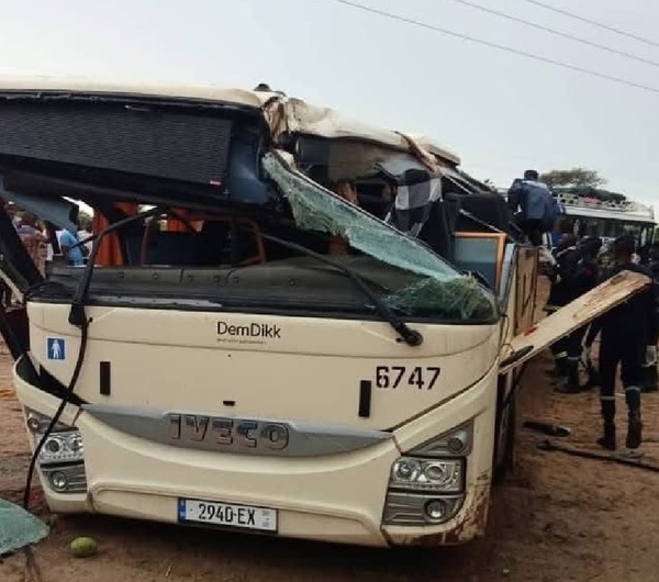 Accident de bus de Dakar Dem Dikk à Tataguine : plusieurs blessés légers, aucune perte en vie humaine