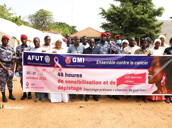 Lutte contre les cancers féminins : Avec la Police nationale, 802 dépistages réalisés lors de la journée Octobre Rose à l’UIDT