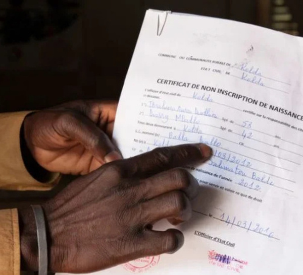 À Tambacounda: 11 % de la population vit sans acte de naissance