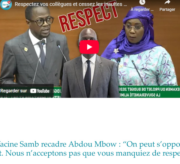 Seynabou Yacine Samb recadre Abdou Mbow : “On peut s’opposer, mais avec respect. Nous n’acceptons pas que vous manquiez de respect à Sonko”
