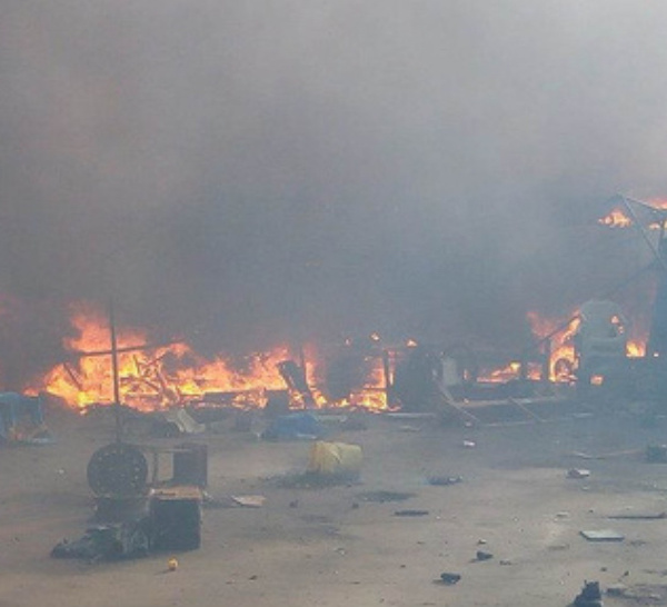 Kaolack : Un incendie ravage plusieurs ateliers de menuiserie au Marché central