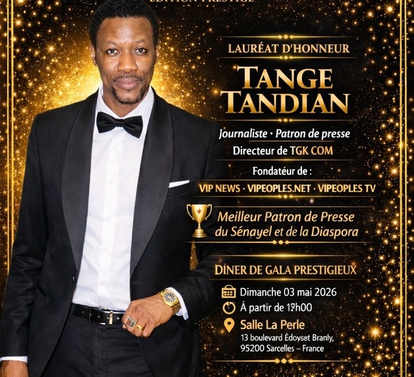 * URGENT : Tange Tandian distingué meilleur journaliste de la diaspora