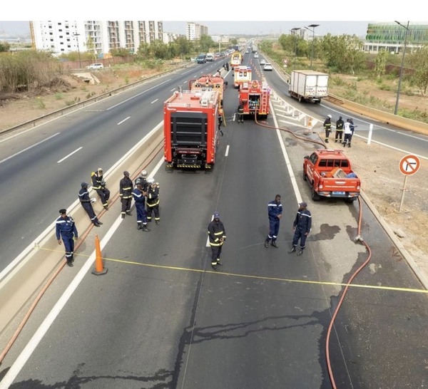 Préparatifs des JOJ 2026 : Simulation d'accident par la Gendarmerie nationale sur l'Autoroute de l'Avenir