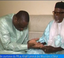 VIDÉO : Visite de courtoisie du PR au Le Khalife général des mourides à Dakar …Regardez