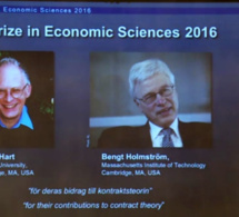 Prix Nobel de l’économie attribué à deux professeurs aux Usa