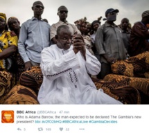 Présidentielle Gambie : Adama Barrow déclaré vainqueur avec 263515 voix, contre 212 099 pour Yaya Jammeh
