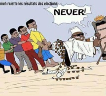 Yahya Jammeh, en mode caricature, il s'accroche sur la chaise présidentielle!!!