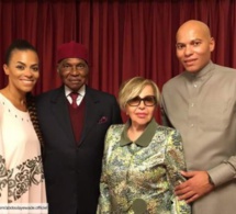 Me Abdoulaye Wade avec son épouse Viviane,sa fille Syndièly, ils ont rejoint leur 'fils exilé' Karim en Qatar pour célébrer la nouvelle années 2017