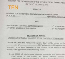 Gambie: un Arrêté de la « Cour suprême » et le parti de Jammeh annulent l’investiture de Barrow