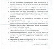 Mémorandum : Les transitaires engagent le bras de fer avec l'administration des Douanes
