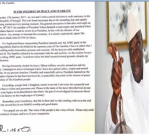 Edu Gomez l'avocat de Yahya Jammeh s'est échappé hier (mardi) au Sénégal et lui envoie une lettre