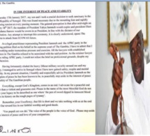 Edu Gomez l'avocat de Yahya Jammeh s'est échappé hier (mardi) au Sénégal et lui envoie une lettre