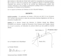 Urgent : les élections législatives se dérouleront le 30 juillet 2017 (Décret)