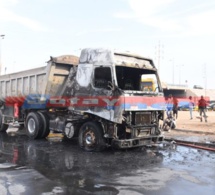 De retour d’une visite technique ce camion prend feu devant EMG, regardez les images