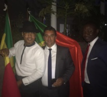 L'international double ballon d'or,El Hadj Diouf  en compagnie du Président Portugais.