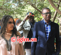 Youssou Ndour au Parc de Hann avec son épouse Aïda Coulibaly